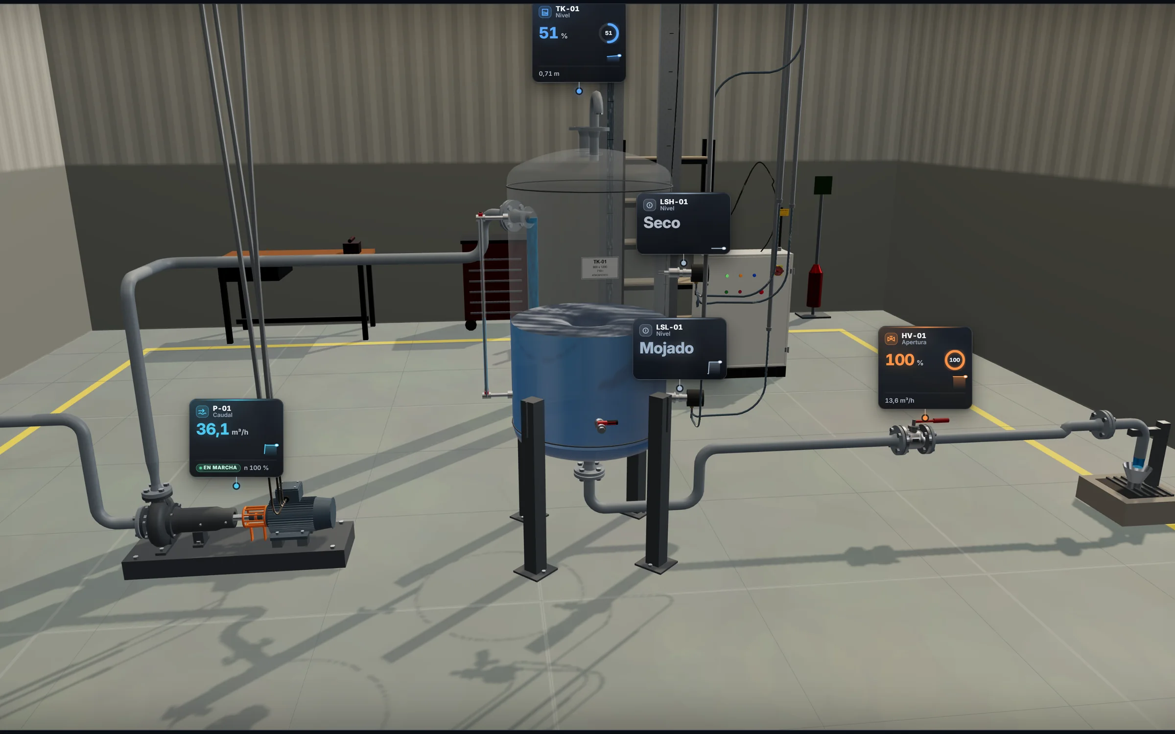 Platform: a instalação em 3D com os seus valores em direto
